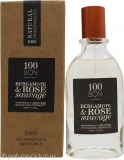 100BON Bergamote & Rose Sauvage Refillable Eau De Parfum Concentrate 50ml Spray