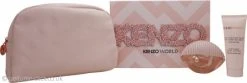 Kenzo World Gift Set 75ml EDT + 75ml Body Lotion + Pouch - Pink Edition