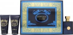 Versace Pour Homme Dylan Blue Gift Set 50ml EDT + 50ml A/Shave Balm + 50ml Shower Gel