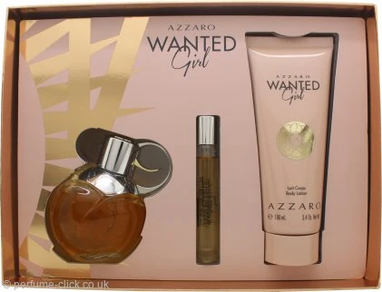 Azzaro Wanted Girl Gift Set 80ml EDP + 100ml Body Milk + 7.5ml EDP