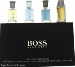 Hugo Boss Miniature Gift Set For Him 5ml Boss Bottled EDT + 5ml Boss Bottled Infinite EDT + 5ml Boss Bottled Tonic EDT + 5ml Boss The Scent EDT