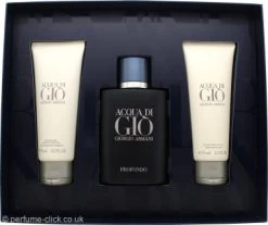 Giorgio Armani Acqua Di Giò Profondo Gift Set 75ml EDP + 75ml Shower Gel + 75ml Aftershave Balm