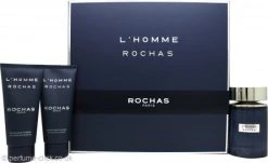Rochas L'Homme Rochas Gift Set 100ml EDT + 100ml Aftershave Balm + 100ml Shower Gel