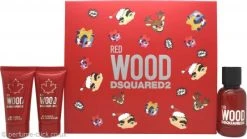 DSQUARED2 DSquared² Red Wood X-mas21 Gift Set 50ml EDT + 50ml Body Lotion + 50ml Shower Gel