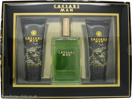 Caesars Man Gift Set 100ml Cologne Spray + 100ml Hair & Body Wash + 100ml Aftershave Balm
