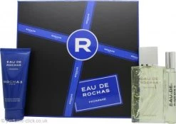 Rochas Eau De Rochas Homme Gift Set 100ml EDT + 100ml Shower Gel + 20ml EDT