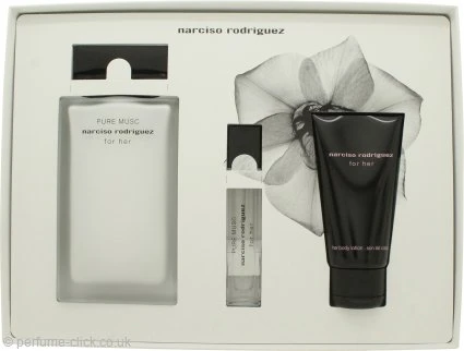 Narciso Rodriguez For Her Pure Musc Gift Set 100ml EDP + 50ml Body Lotion + 10ml EDP