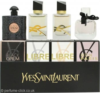 Yves Saint Laurent Miniature Gift Set 7.5ml Libre EDT + 7.5ml Libre EDP + 7.5ml Mon Paris EDP + 7.5ml Black Opium EDP