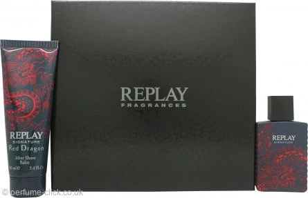 Replay Signature Red Dragon Gift Set 50ml EDT + 100ml Aftershave