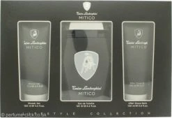 Lamborghini Mitico Gift Set 125ml EDT + 100ml Shower Gel + 100ml Aftershave Balm