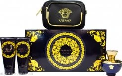 Versace Pour Femme Dylan Blue Gift Set 100ml EDP + 100ml Shower Gel + 100ml Body Lotion + Purse