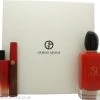 Giorgio Armani Si Passione Gift Set 100ml EDP + 15ml EDP + 1.5ml Lip Maestro 209 Palazzo