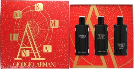 Giorgio Armani Code Gift Set 15ml Code EDT + 15ml Code EDP + 15ml Code Parfum