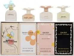 Marc Jacobs Miniatures For Women Gift Set 4ml Daisy EDT + 5ml Perfect EDP + 4ml Daisy Love EDT + 4ml Daisy Eau So Fresh EDT