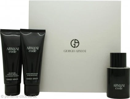 Giorgio Armani Armani Code Eau De Toilette Gift Set 50ml EDT + 75ml Aftershave Balm + 75ml All-Over Shampoo