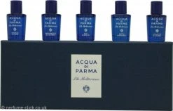 Acqua Di Parma Blu Mediterraneo Miniature Set 5ml Arancia Di Capri EDT + 5ml Fico Di Amalfi EDT + 5ml Bergamotto Di Calabria EDT + 5ml Chinotto Di Liguria EDT + 5ml Mirto Di Panarea EDT
