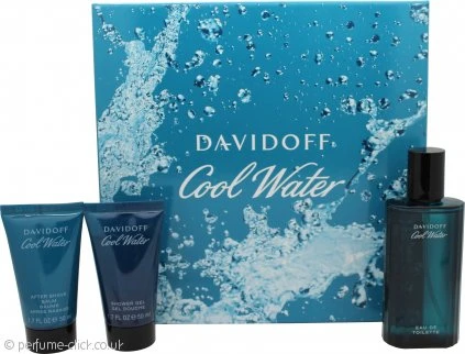 Davidoff Cool Water Gift Set 75ml EDT + 50ml Shower Gel + 50ml After Shave Balm