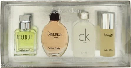 Calvin Klein Miniature Gift Set 15ml Eternity EDT + 15ml Obsession EDT + 15ml CK One EDT + 15ml Escape EDT