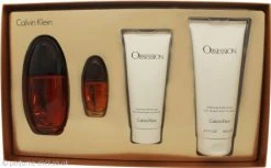 Calvin Klein Obsession Femme Gift Set 100ml EDP + 15ml EDP + 200ml Lotion + 100ml Shower Gel
